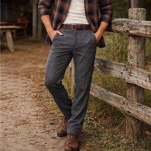 The Territory Ahead Wool Blend Pants Mens 37x30 Gray Heritage Outdoors trousers